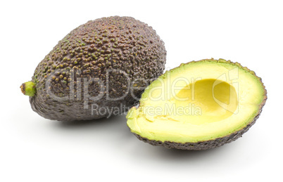 Fresh purple avocado isolated on white