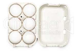 Fresh raw white eggs isolated on white