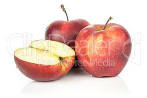 Fresh raw apple red delicious isolated on white
