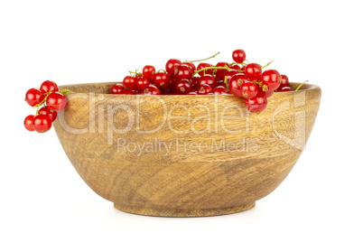 Fresh raw red currant isolated on white