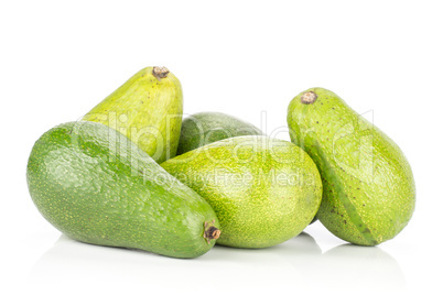 fresh Raw smooth avocado isolated on white