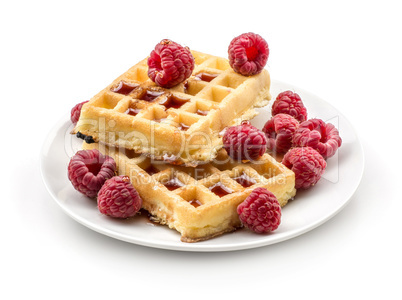 Fresh Waffle isolated on white