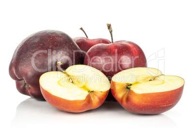 Fresh raw apple red delicious isolated on white