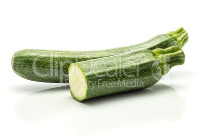 Fresh Zucchini isolated on white