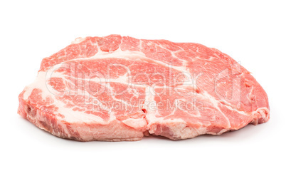 Raw pork meat isolated on white