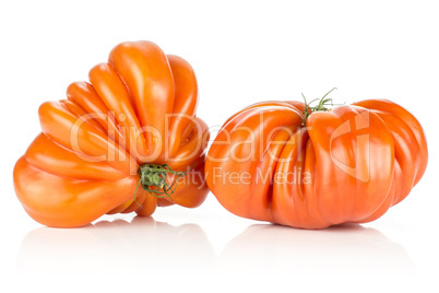 Fresh Raw Beef Tomato isolated on white