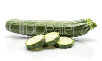 Fresh Zucchini isolated on white