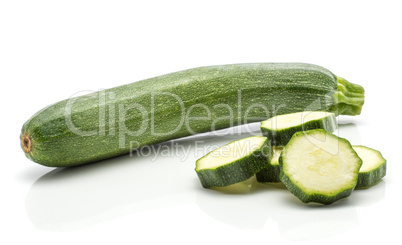 Fresh Zucchini isolated on white