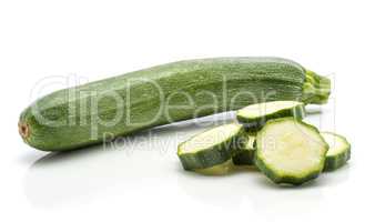 Fresh Zucchini isolated on white