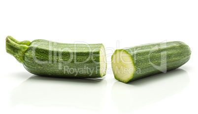 Fresh Zucchini isolated on white