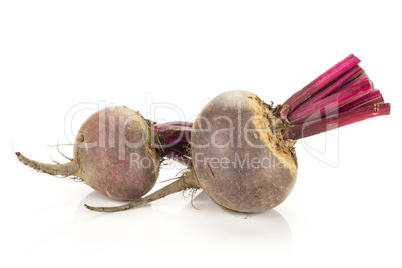 Fresh raw red beetroot isolated on white