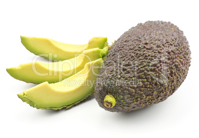 Fresh purple avocado isolated on white