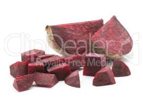 Raw beetroot isolated on white