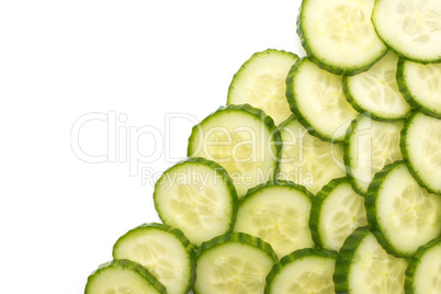 Hothouse cucumber isolated on white