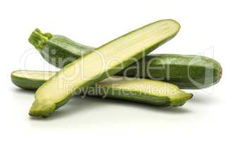 Fresh Zucchini isolated on white