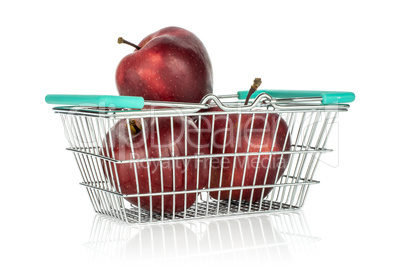 Fresh raw apple red delicious isolated on white