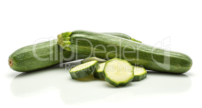 Fresh Zucchini isolated on white