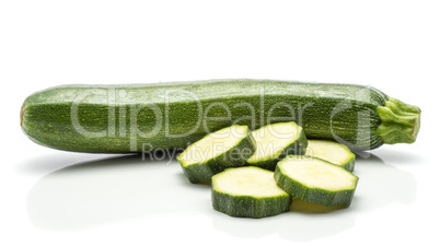 Fresh Zucchini isolated on white