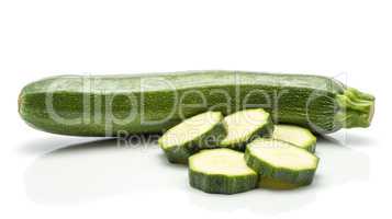 Fresh Zucchini isolated on white