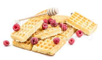 Fresh Waffle isolated on white