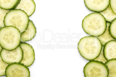 Hothouse cucumber isolated on white