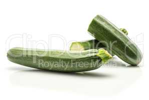 Fresh Zucchini isolated on white