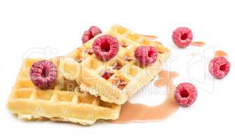 Fresh Waffle isolated on white