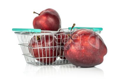 Fresh raw apple red delicious isolated on white