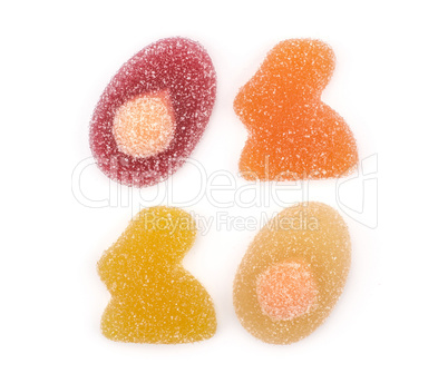 Easter Jelly isolated on white background