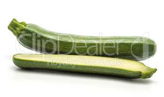 Fresh Zucchini isolated on white