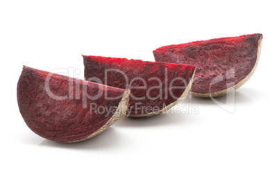 Raw beetroot isolated on white