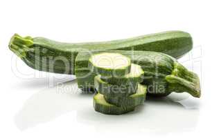 Fresh Zucchini isolated on white