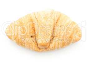 Chocolate croissant isolated on white