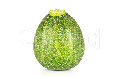 Fresh raw round Zucchini isolated on white