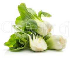 Fresh Bok choy isolated on white