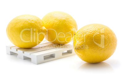 Fresh lemon isolated on white