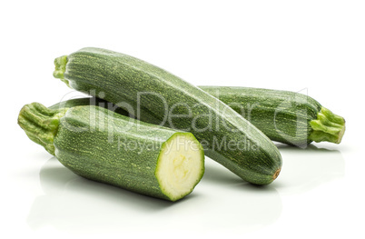 Fresh Zucchini isolated on white