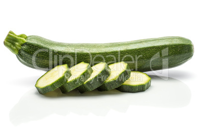 Fresh Zucchini isolated on white