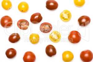 Fresh cherry tomato isolated on white