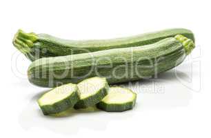 Fresh Zucchini isolated on white