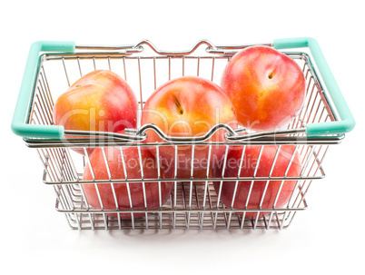 Fresh Red Plum isolated on white