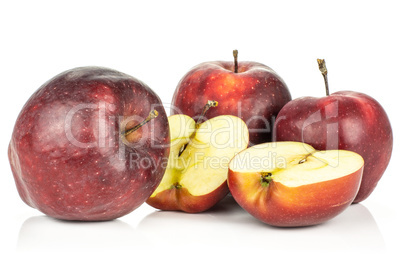 Fresh raw apple red delicious isolated on white