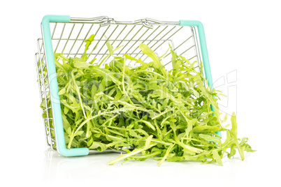 Fresh Raw Arugula (rucola) isolated on white