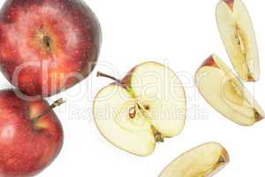 Fresh raw apple red delicious isolated on white