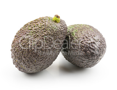 Fresh purple avocado isolated on white