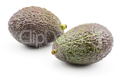 Fresh purple avocado isolated on white