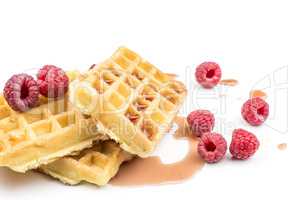 Fresh Waffle isolated on white