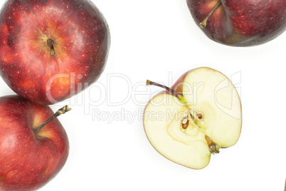 Fresh raw apple red delicious isolated on white