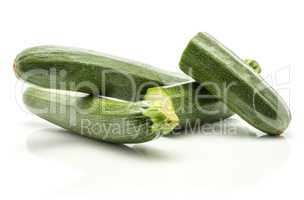 Fresh Zucchini isolated on white