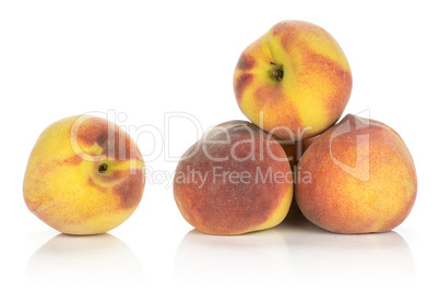 Fresh Raw yellow peach isolated on white